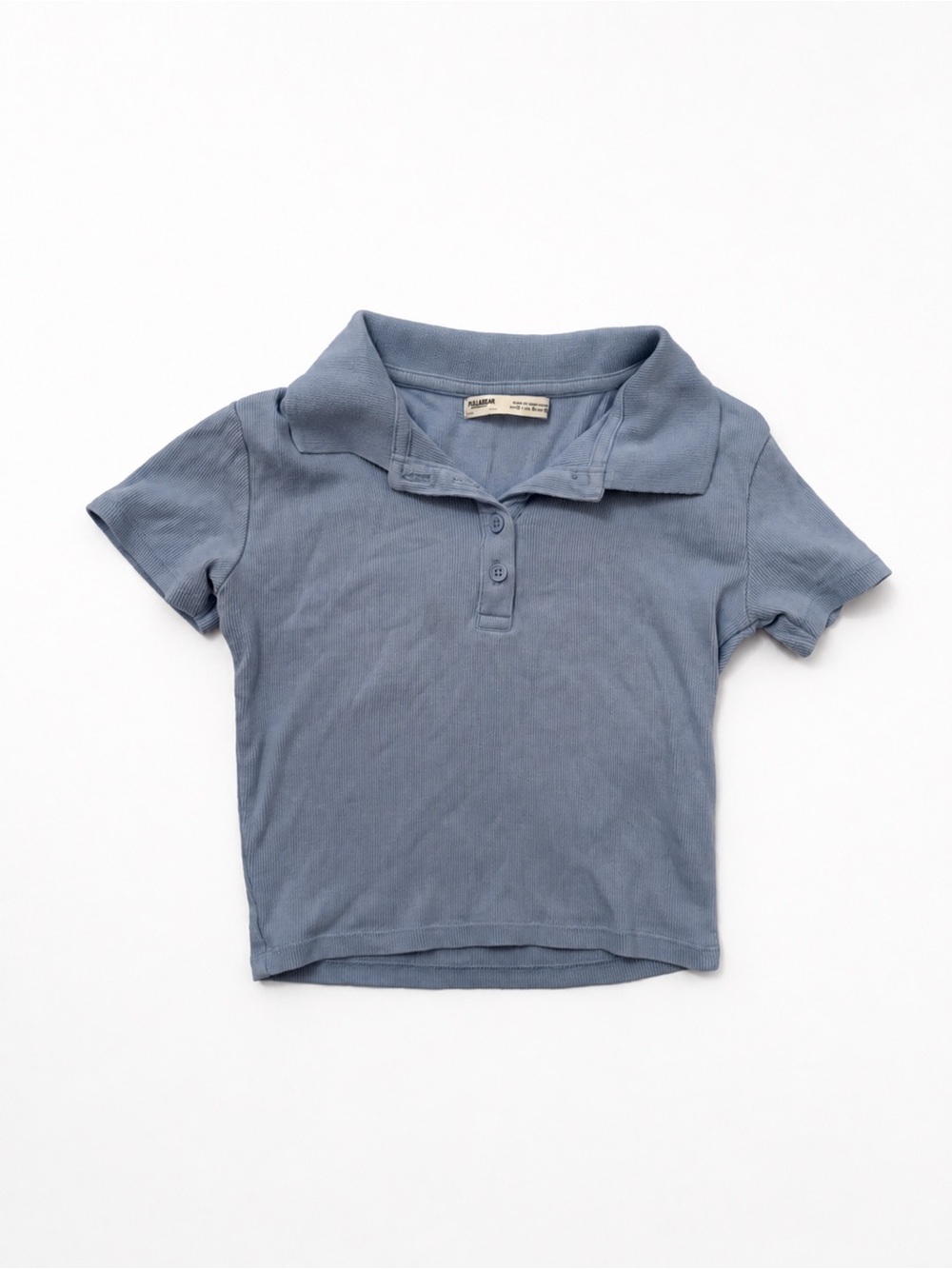 Pull&Bear Light Blue Crop Top